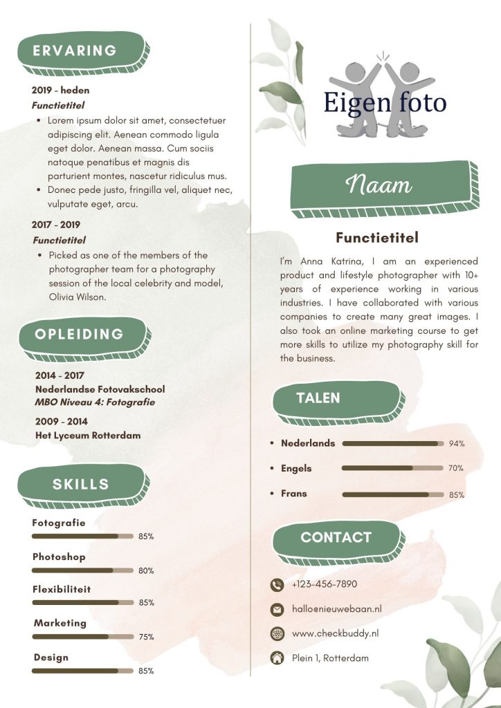 CV in stijl creatief